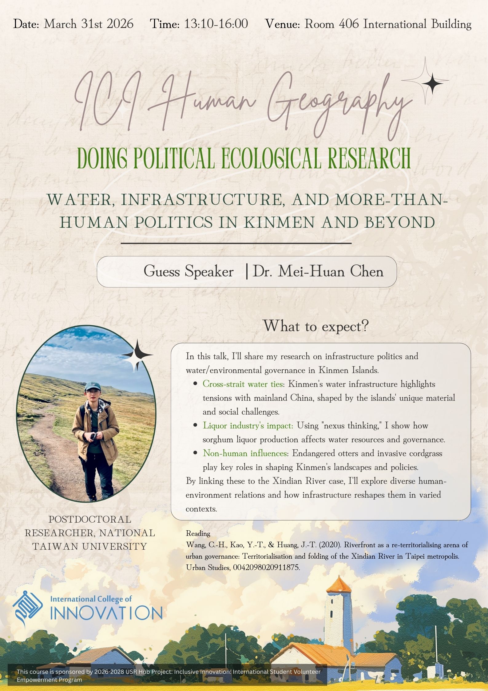Doing Political Ecological Research:Water, Infrastructure, and More-than-Human Politics in Kinmen and Beyond